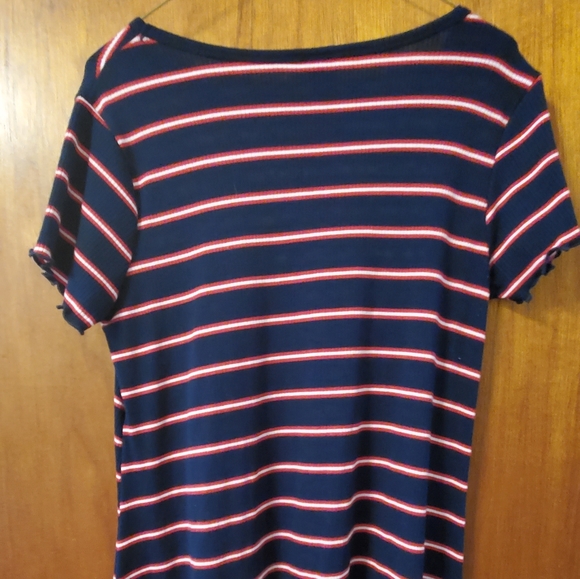 Red blue and white striped dress - Picture 6 of 7